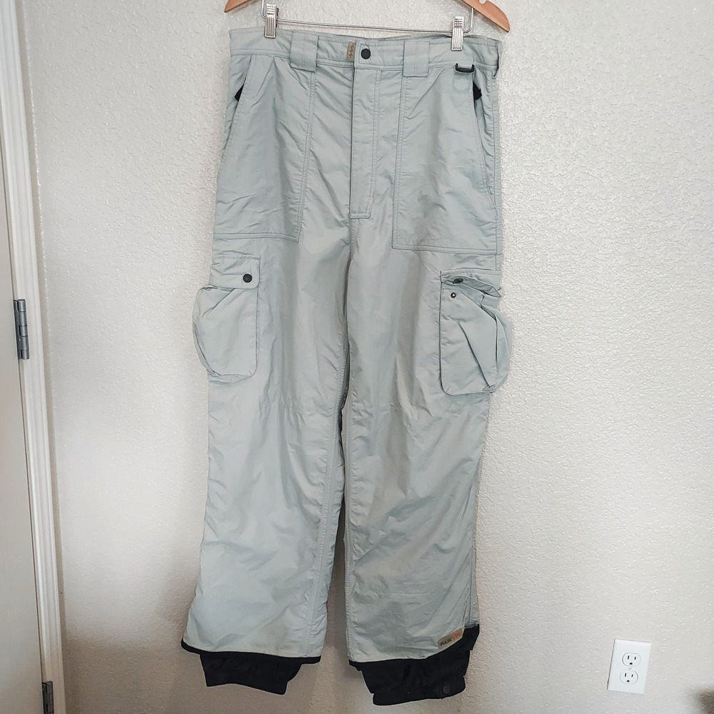 Pulse Light Gray Cargo Snow Pants
